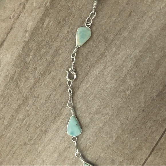 NWOT Larimar and sterling silver necklace - Picture 3 of 5
